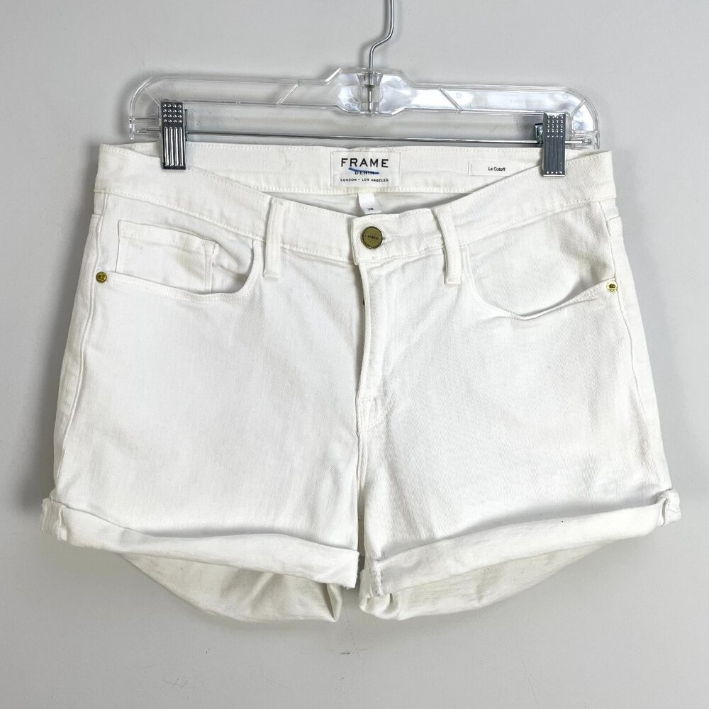 FRAME Denim Womens Size 28 White Le Cutoff‎ Shorts
